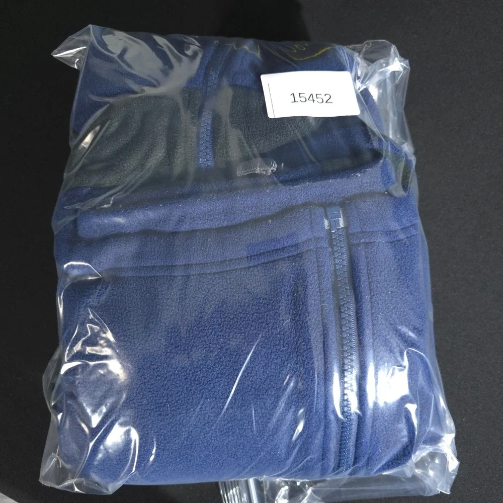 The North Face Fleece Jacket Mens XL Blue Black Full Zip Denali Style 15452